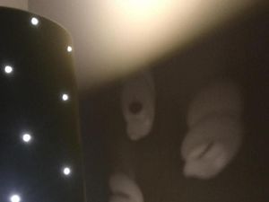 Supporting image for story: This guy’s lamp projected an image of its own bulb on to the wall