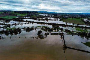 Flooded fields near Leominster