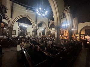 Attendees at the memorial service at Willenhall's St Giles Church of England