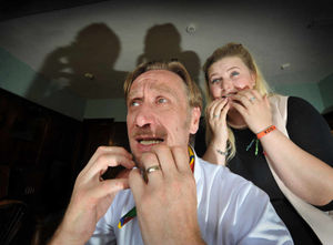 Pub owner Ben Triance and bar supervisor Lauren Walker from the haunted Boycott Arms in Claverley