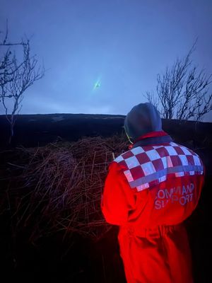 Firefighters used a drone to assess the impact of the blaze on the Stiperstones. Picture: Tweedale Fire Station