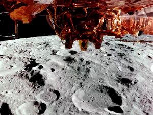 Image showing a lander orbiting the moon