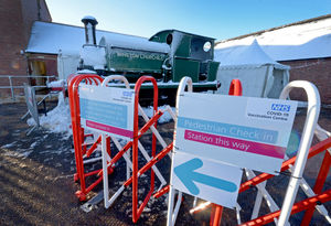 Signs have been placed around the site