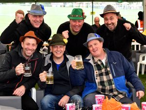 Supporting image for story: Shropshire Oktoberfest: 18 party pictures as lederhosen and beer take over Shrewsbury with thousands joining party