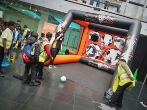 Youngsters had the chance to test their footballing skills