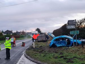 Supporting image for story: Teenagers injured in crash involving car and 4x4 on main road close to Shropshire border