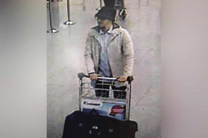 A closer view of a man believed to be on the run