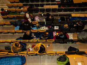 Supporting image for story: 150 people brave the cold and rain for annual Wolverhampton sleepout at Molineux