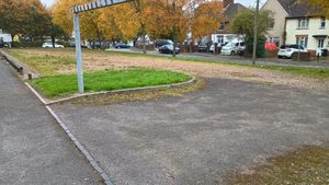 The car park on the southern side of Pitfield Street was completely empty