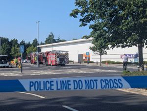 Firefighters at the scene on the Forge Retail Park in Telford town centre on Thursday (June 19)