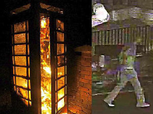 Supporting image for story: Callous arsonist stands and watches as tiny library burns to the ground