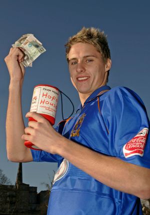 Ex-Shrewsbury Town midfielder Dave Edwards was part of the launch of the Hope House fund raising appeal.