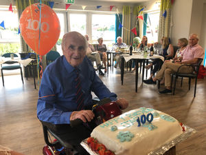 Supporting image for story: Shrewsbury's Jack celebrates 100th birthday by trying first-ever Scotch egg
