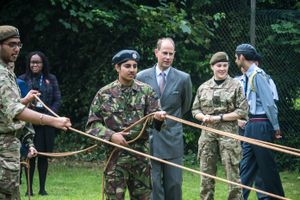Prince Edward meets cadets