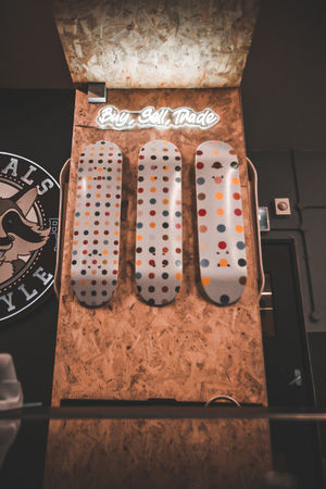 The Damien Hirst skateboards