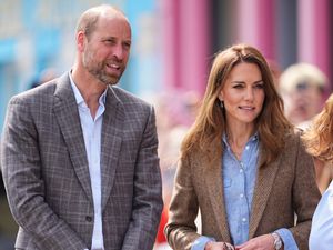 The Prince and Princess of Wales during their visit to Aros Hall in Tobermory on the Isle of Mull