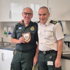 Chief Operating Officer, Nathan Hudson attended Willenhall Hub to present Ed with an award for his service