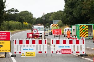The A41 Roadworks near Sambrook, Newport in 2023