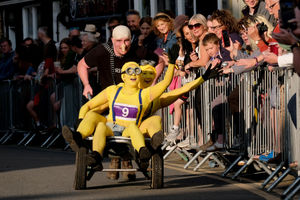 Elizabeth Woods, Olivia Alice and Hugh Price as characters from Despicable Me.