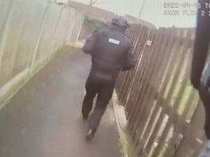 Supporting image for story: 'No cold calling' sign doesn't stop police slicing through front door in drugs raid