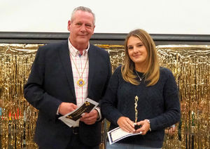 Deputy mayor of Newport Bill Harper with Charlotte Hawksworth