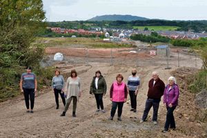Taken before the rule of six, residents Margaret ward, Carol Williams, Carol Liversage, Dianne Horton, Jackie Evans, Margaret Welch, Jude Bailey, and Parish Councillor John Yorke