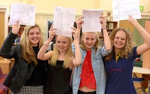 Heather Todd, Chumani Ward, Ciara Clapp and Holly Davies at Newport Girls' High School