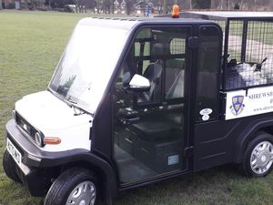 Supporting image for story: New electric buggy helps Shrewsbury gardeners stay green