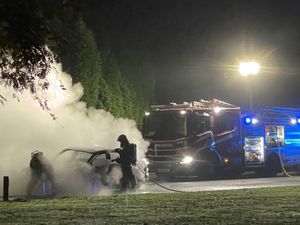 Supporting image for story: Firefighters tackle car blaze in Telford
