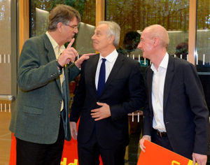 Tony Blair, with former city MP Rob Marris and Labour's candidate for Wolverhampton South East, Pat McFadden