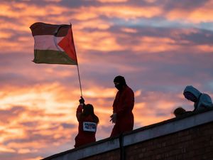 Supporting image for story: Six people charged after rooftop protest at Israeli-owned drone parts factory