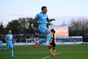 Evan Weir set-up Rico Browne to score his first goal for Walsall.