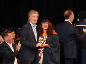Supporting image for story: Shropshire songwriting graduate meets music idol Paul McCartney