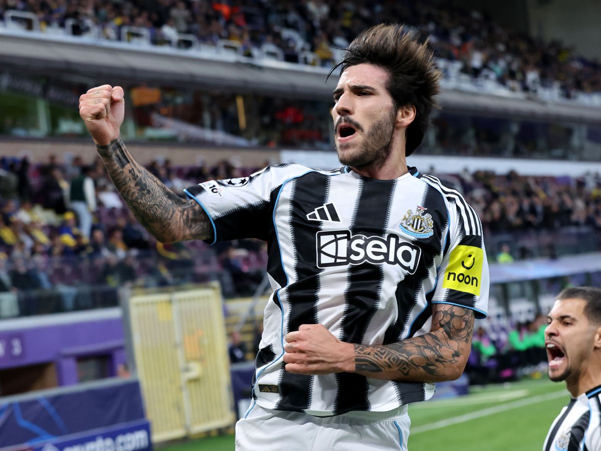 Sandro Tonali conspicuous by absence as Newcastle train ahead of Benfica clash