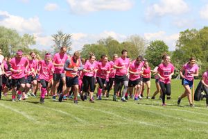 Ready steady go: Runners set off at Moreton Hall.