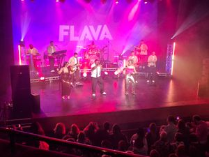 The stage show was a powerful one, with a great band and dynamic light show