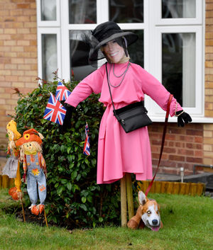 A scarecrow inspired by the Princess of Wales