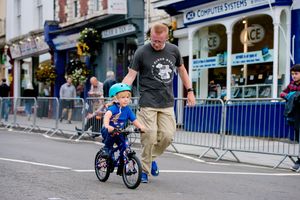 The public were able to ride the route before the main races