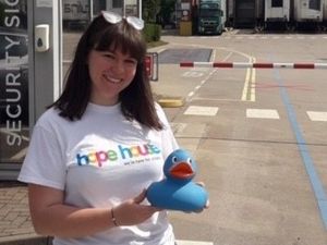 Supporting image for story: Shropshire student Megan awarded after helping put on hospice's duck race