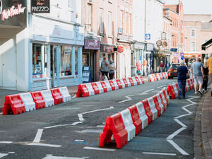 Supporting image for story: New social distancing barriers installed in Oswestry
