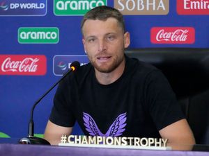 England’s captain Jos Buttler speaks during a press conference