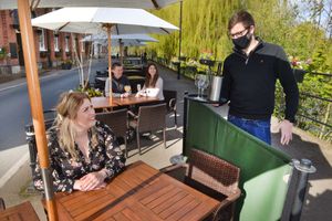 At The Armoury in Shrewsbury, Nicola Gow, deputy manager with manager Tom Skone 