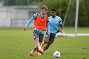Youngster Ollie Bostock being tailed by Darnell Furlong. (Photo by Adam Fradgley/West Bromwich Albion FC via Getty Images)