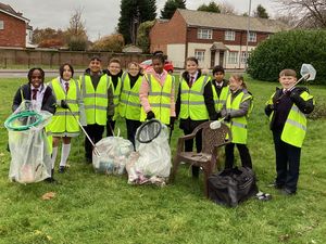 Supporting image for story: It's the Wombles of Walsall! Litter picking pupils clean up Darlaston