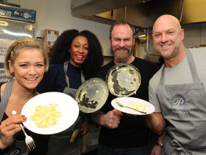 Supporting image for story: Beverley Knight, Suzanne Shaw and Matt Slack take on omelette challenge with Glynn Purnell - with pictures and video