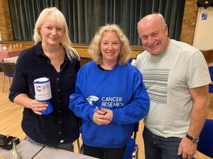 Wyre Forest CRUK committee members (from left) Vicky Chapman, chair Anita Rose and treasurer David Smith at a recent fundraiser

