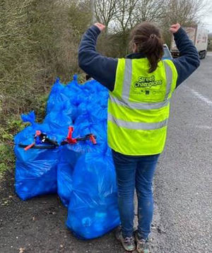 Champion result – Sara Marshall celebrates another victory over the litter