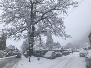 A snowy Montgomery this morning