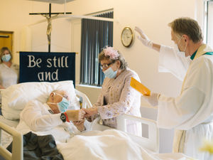 Supporting image for story: Watch: Wedding bells at Shropshire hospital as cancer patient ties the knot 