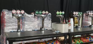 The bars are fully stocked with the different beers and other drinks on offer during the week